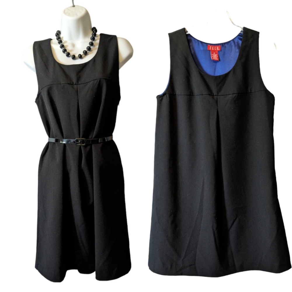 Elle Black Scoop Neck Sleeveless Short Dress Sz. 10